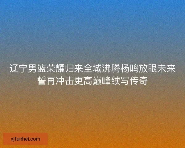 辽宁男篮荣耀归来全城沸腾杨鸣放眼未来誓再冲击更高巅峰续写传奇